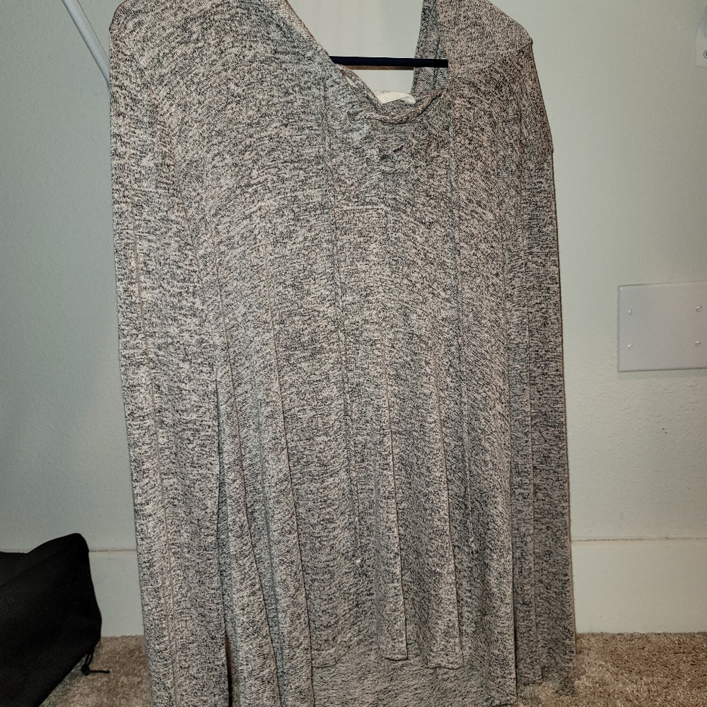 Gray Hooded Shirt